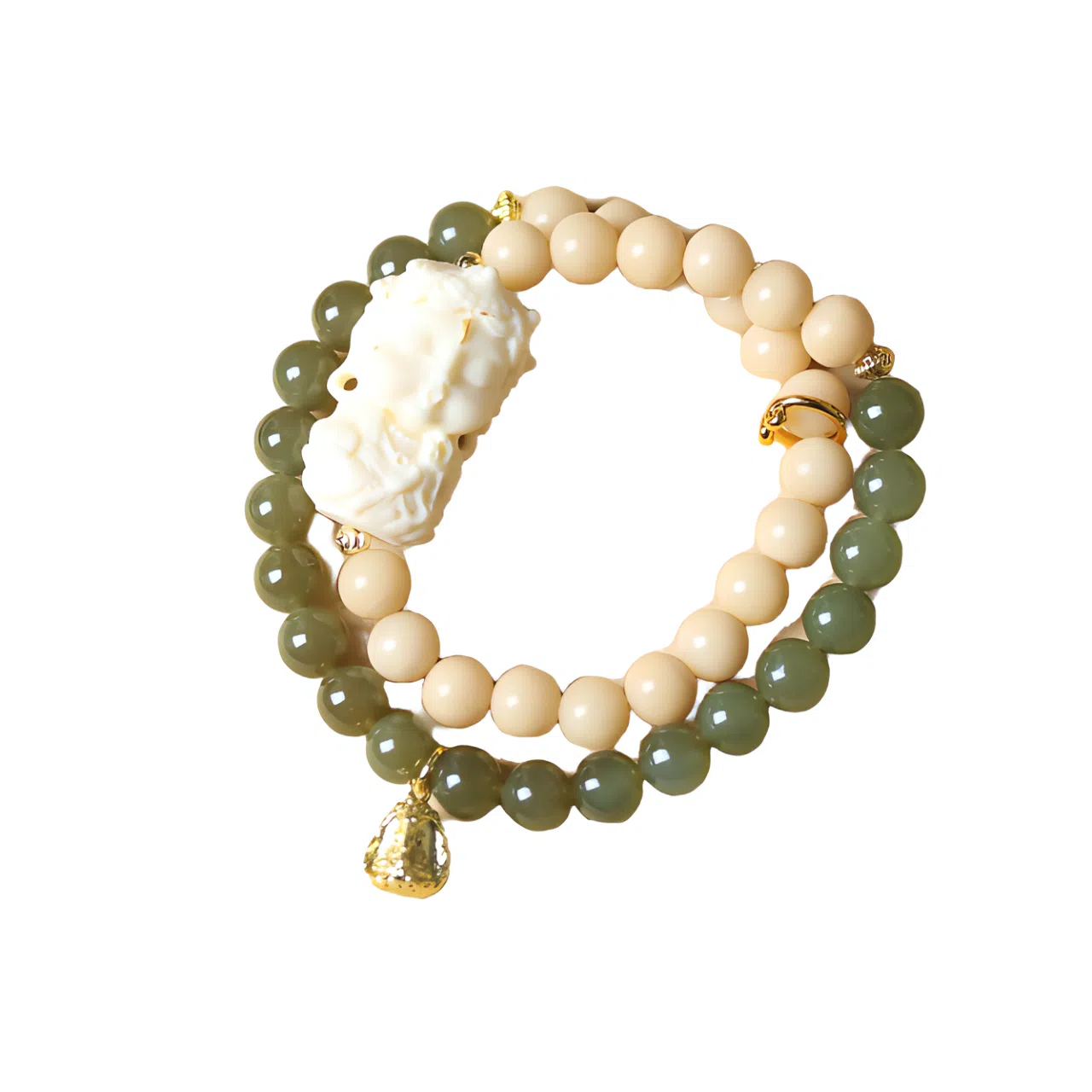 書卓 干磨鬼斧神工菲律宾料奶白干磨籽极限弧归圆度细孔手工打磨#好运 升学上岸 时来运转 白玉菩提 手串 男女同款情侣款