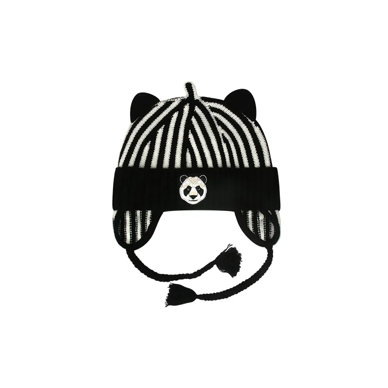 SWOFCARE Panda Embroidered Knit Beanie