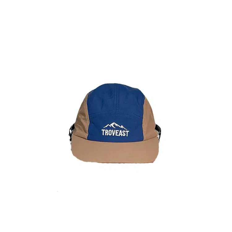 山一丸 可斜挎五片帽户外拼色速干透气徒步登山抽绳露营帽 锦纶 棒球帽 男女同款情侣款