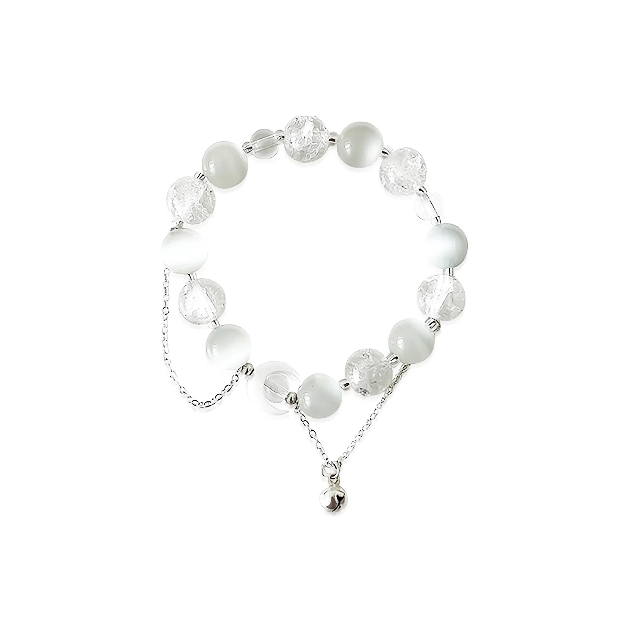 星珍思 铃铛弯月 新中式国潮小众设计清冷高级感梦幻铃铛月亮串珠手饰 气质百搭立体月牙 琉璃 手串 女款