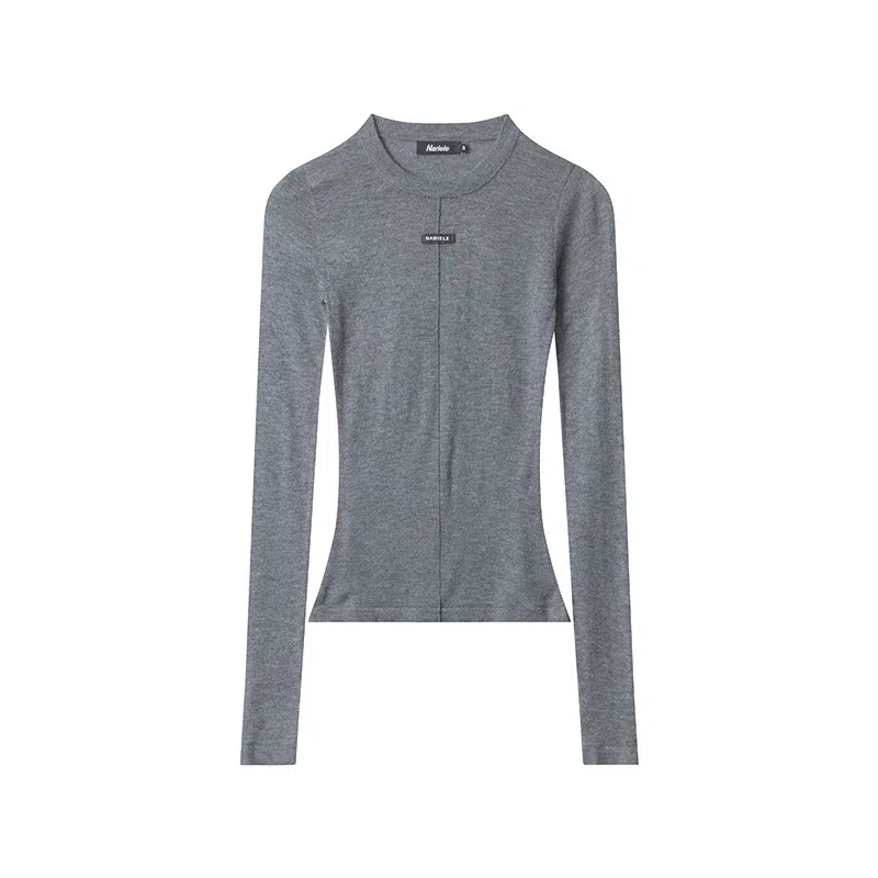 水中花 纯色修身套头打底针织衫 女款