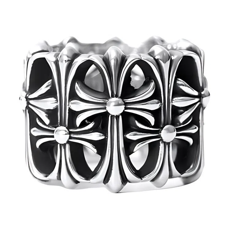 Chrome Hearts Cross Ring Silver