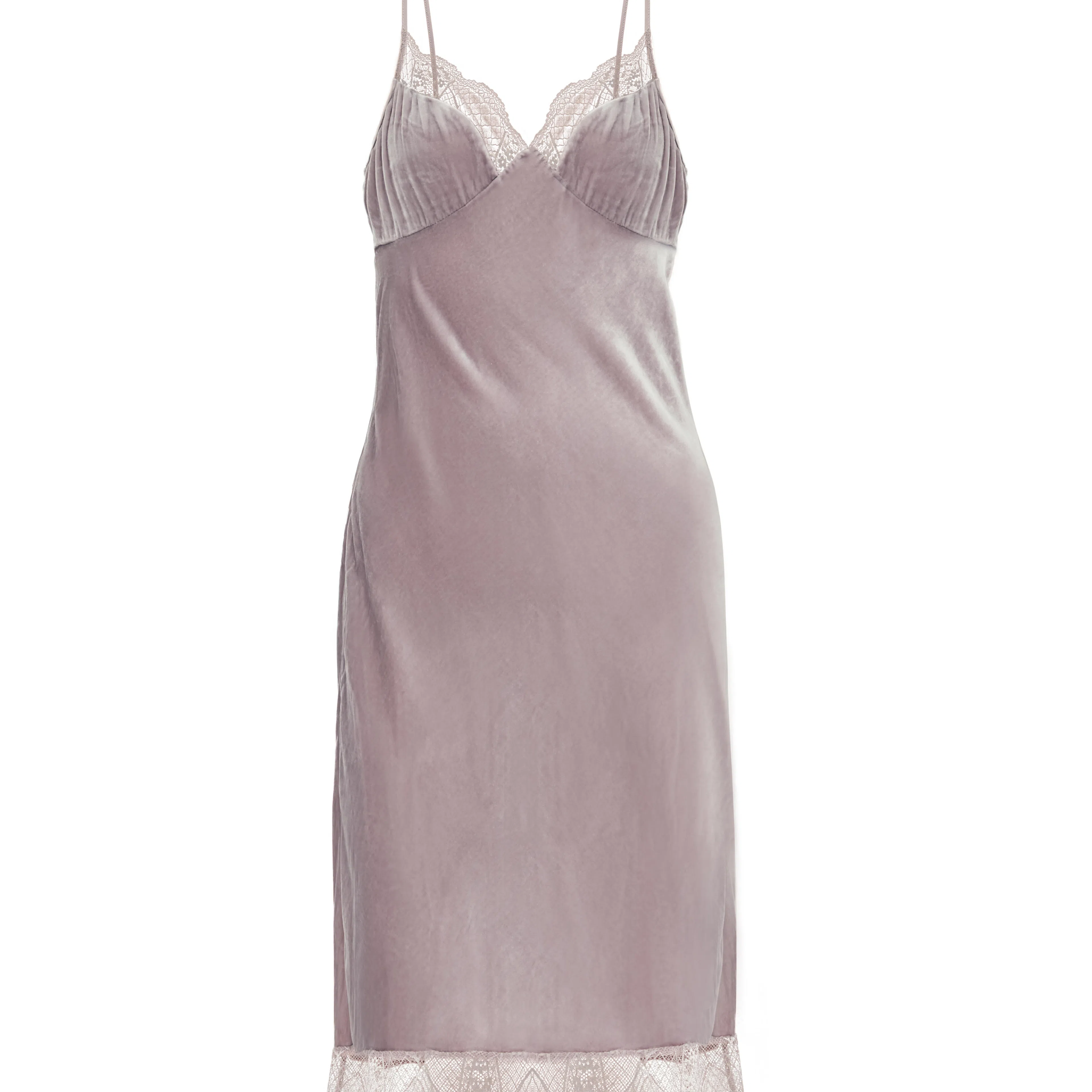 桑罗 蕾丝优雅保暖无袖家居服睡裙 女款 香槟色