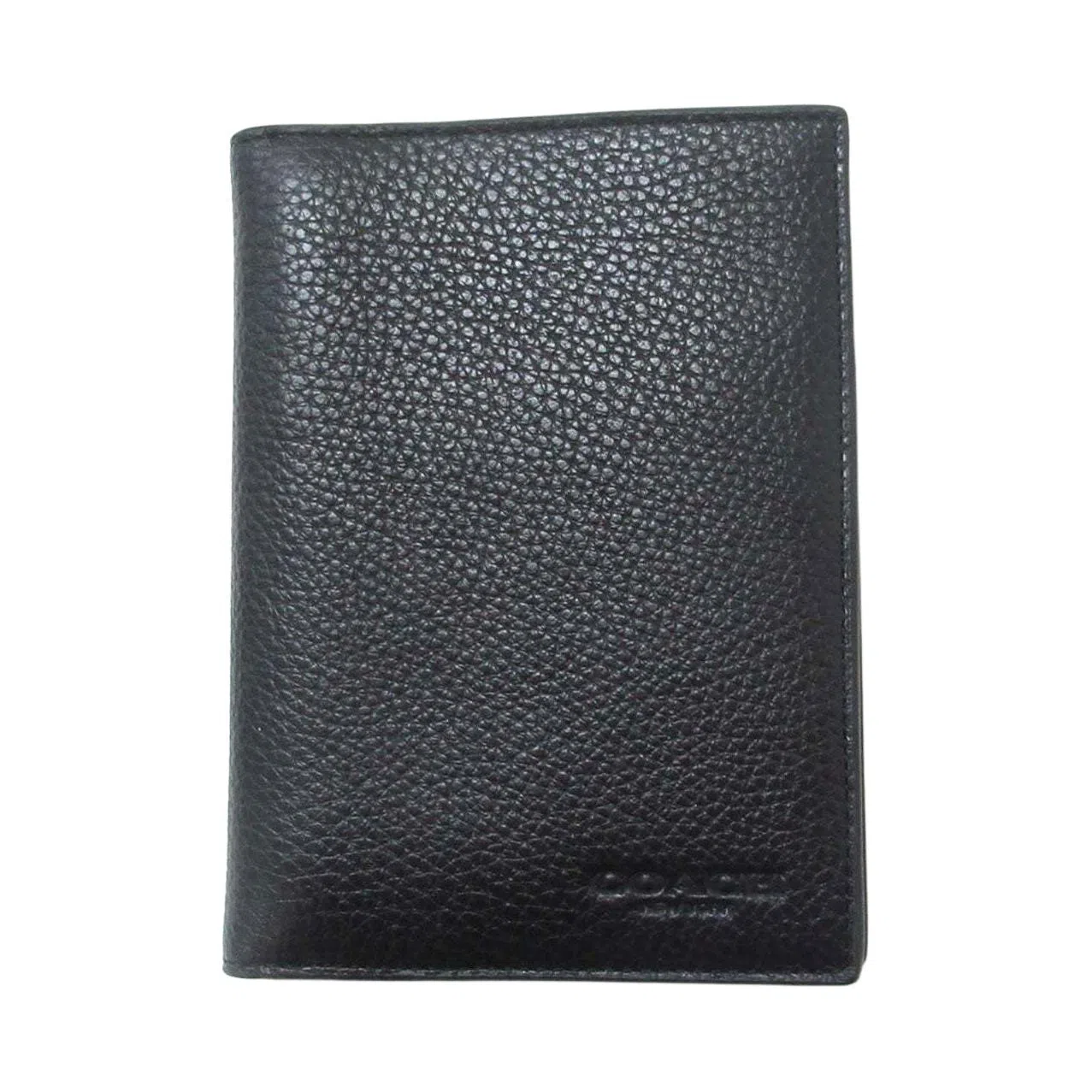 Coach Classic Logo Leather Card Case Small Black