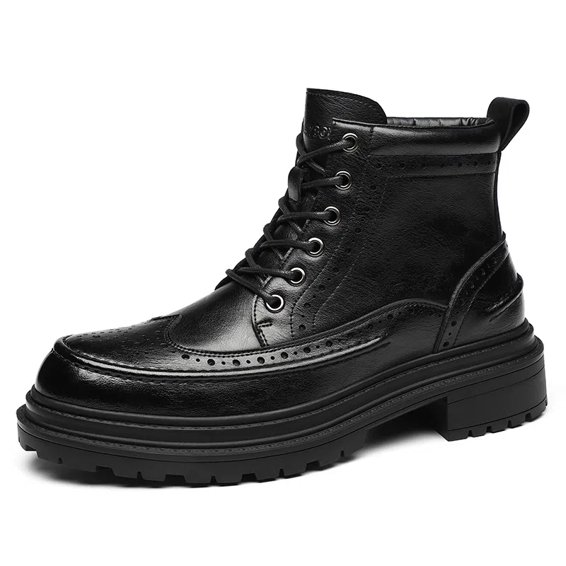 Playboy Brogue Leather Boots