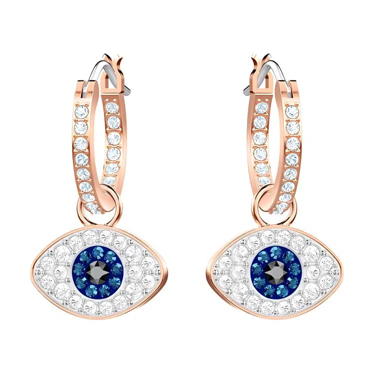 Swarovski Symbolic Evil Eye Rose Gold Earrings