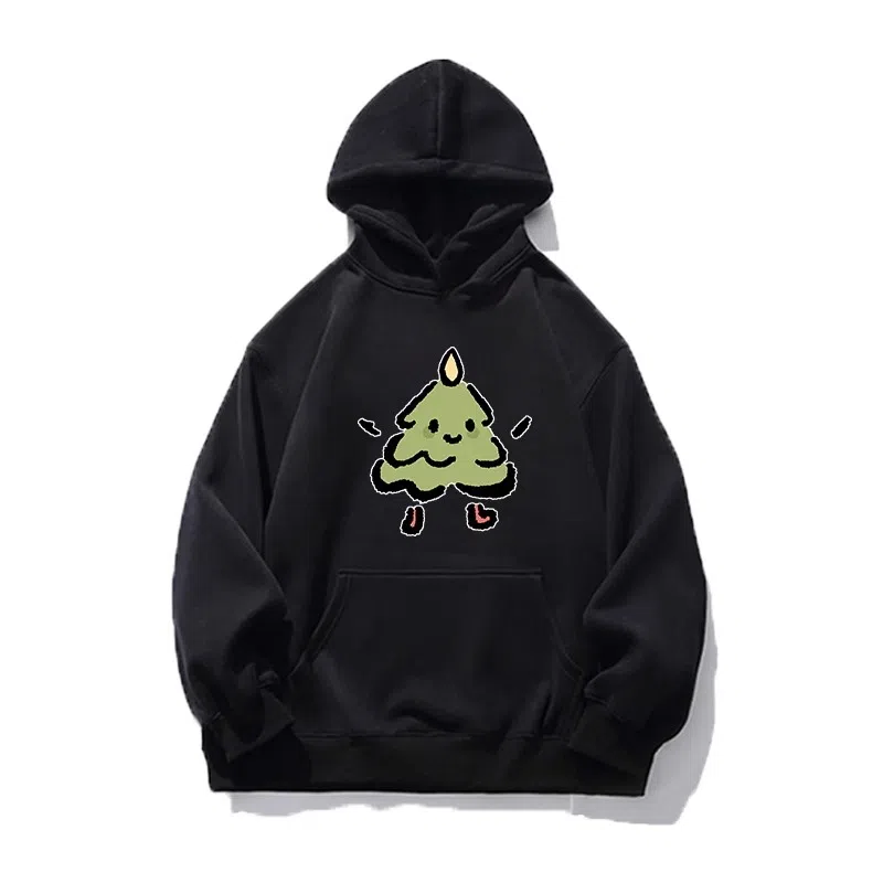 莫代尔 舒适亲肤卡通潮流韩版时尚印花休闲连帽长袖可外穿打底衣 男女同款