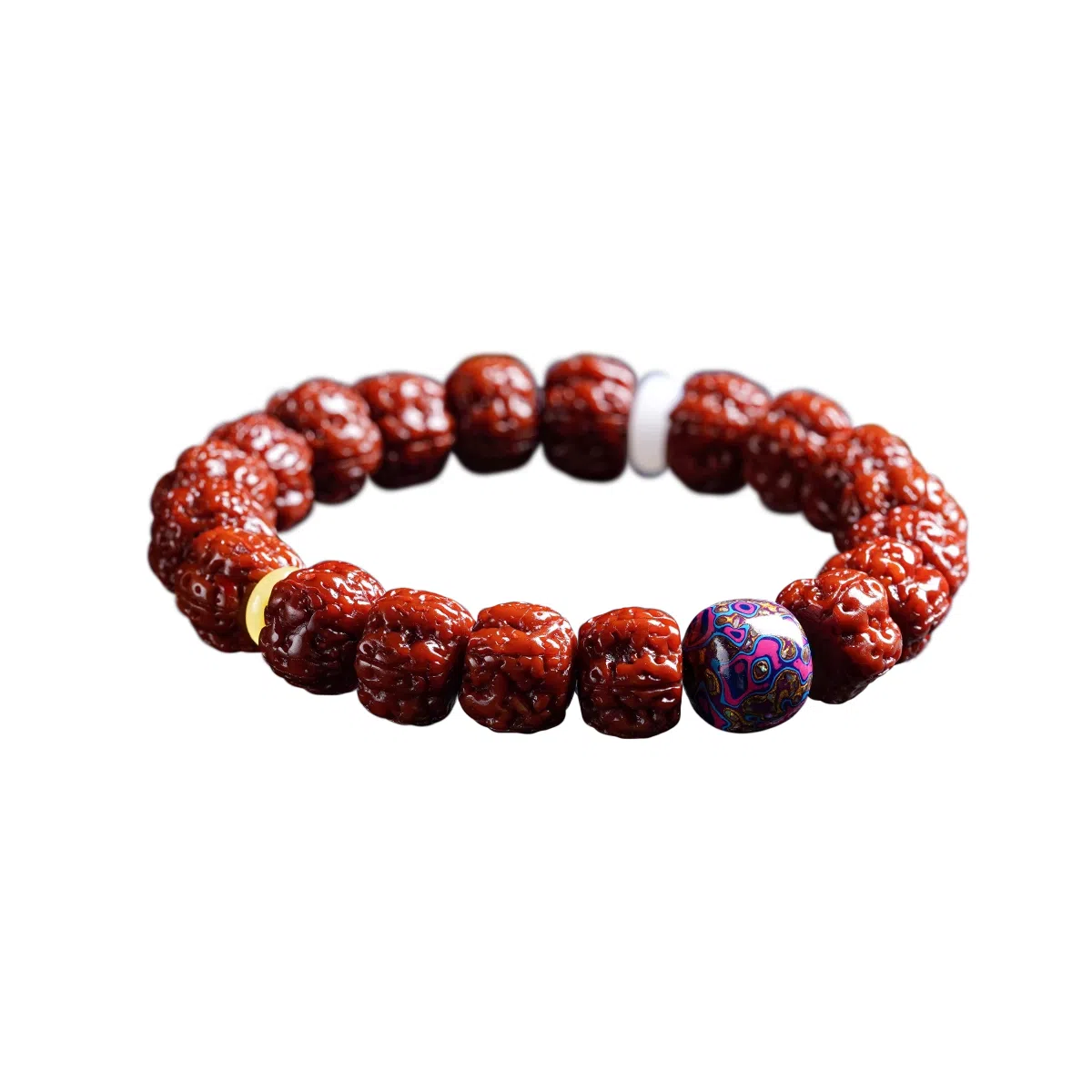 达隆 玉化爆肉原创设计藏式文玩佛珠 金刚菩提 手串 男女同款情侣款