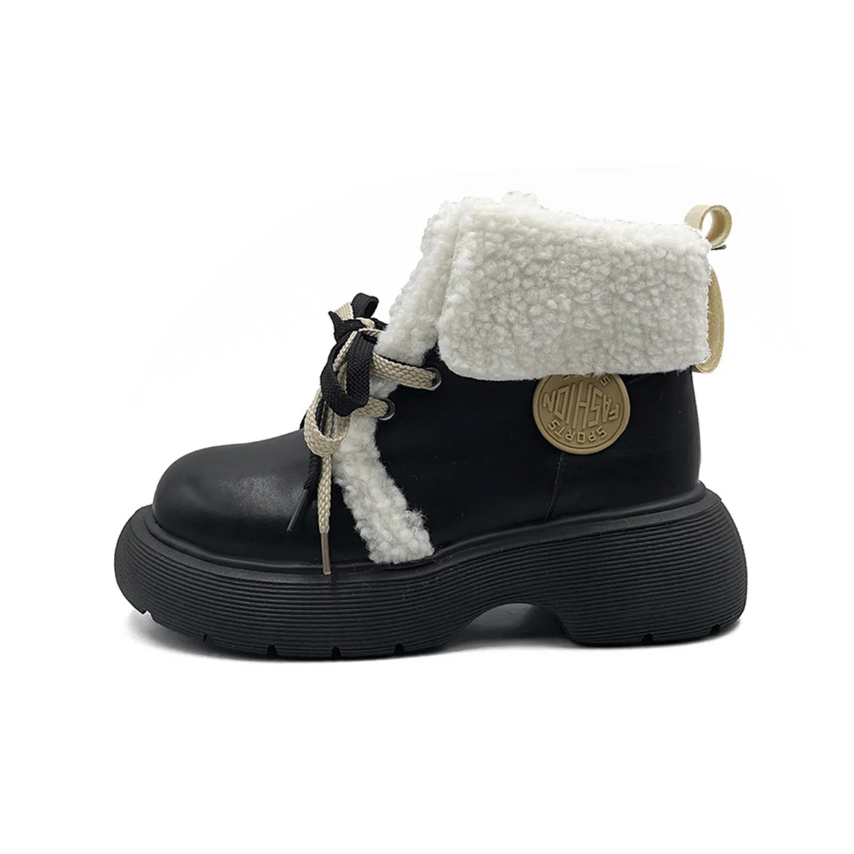 超纤皮 保暖耐磨减震增高防滑 时尚加绒厚底甜美可爱又百搭 短筒 雪地靴 女款