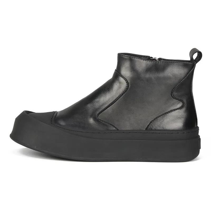 泰点 头层牛皮 时尚舒适厚底增高休闲 短靴 男款