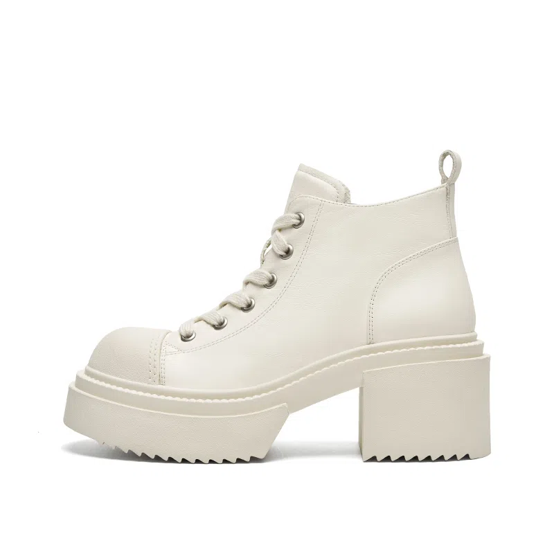 CHERYKALLY Thick Sole Ankle Boots 7.5cm