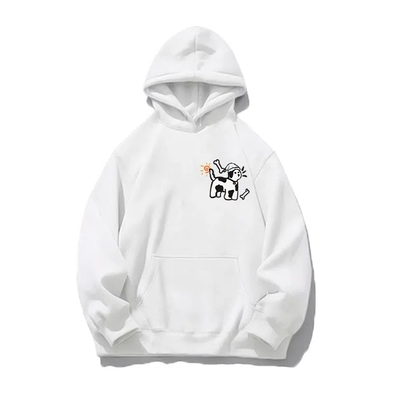 莫代尔 舒适亲肤卡通潮流时尚印花休闲连帽长袖可外穿打底衣 男女同款