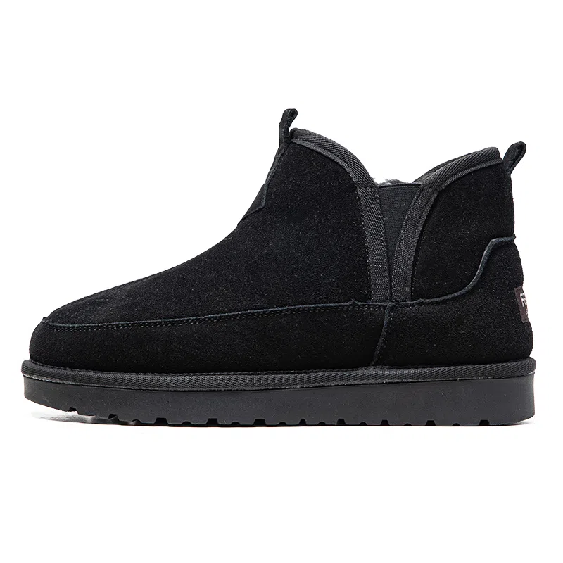 威世米邦 牛反绒 保暖防滑 户外加绒加厚 短筒 雪地靴 男款