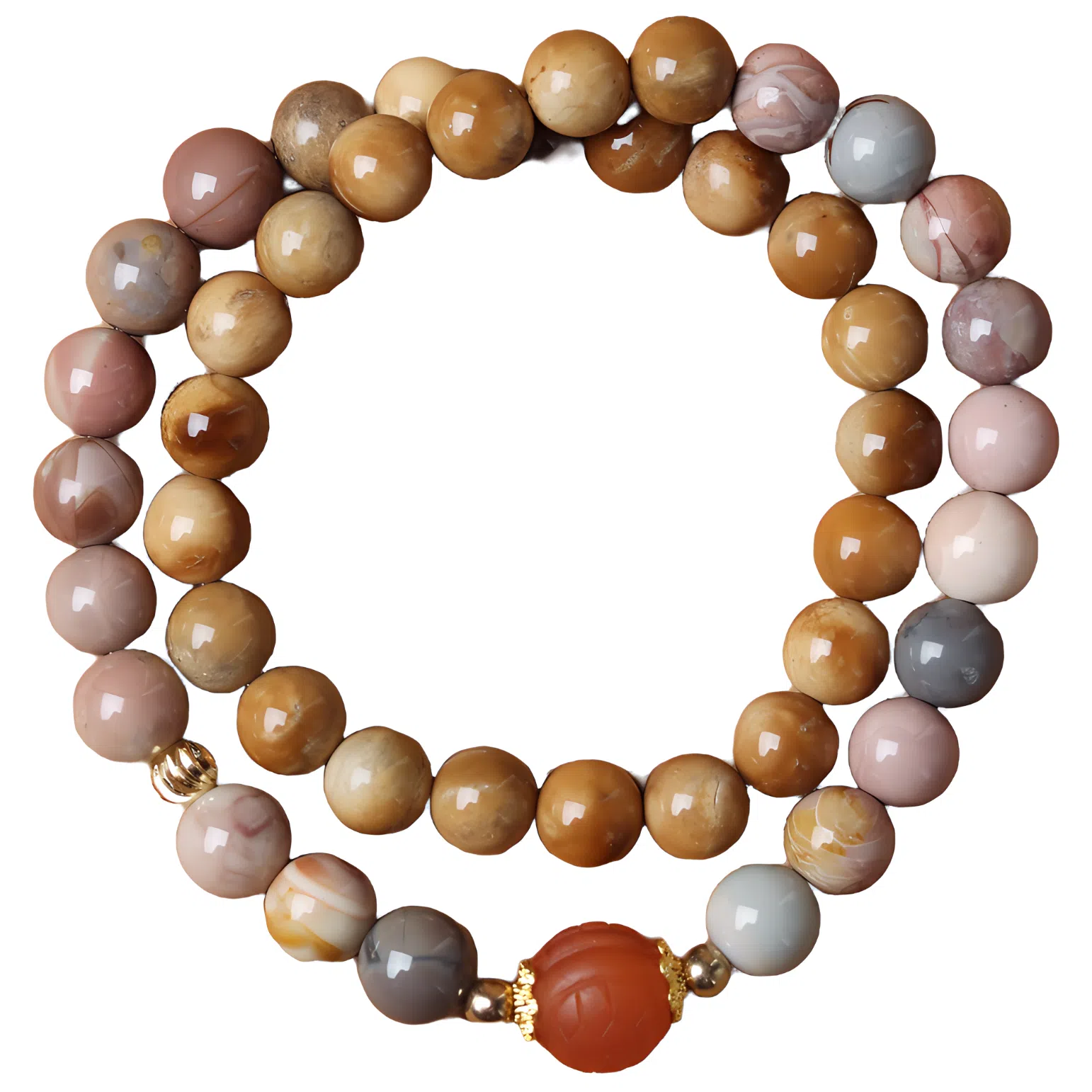 書卓 新中式国风气质  高档平安  手工打磨  富甲天下 库克 手串 男女同款情侣款