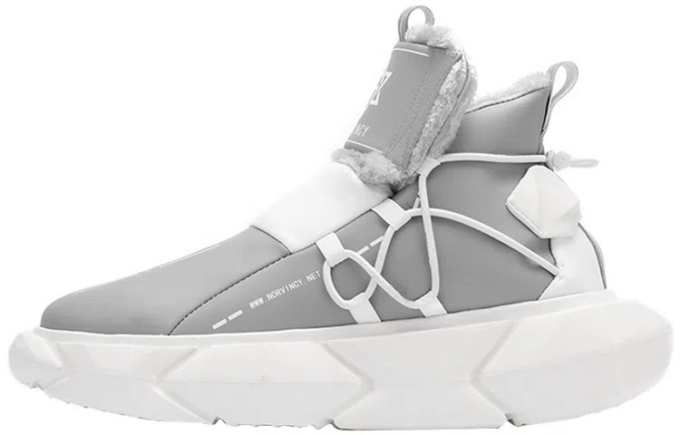 NORVINCY Snow Boots High Top Grey