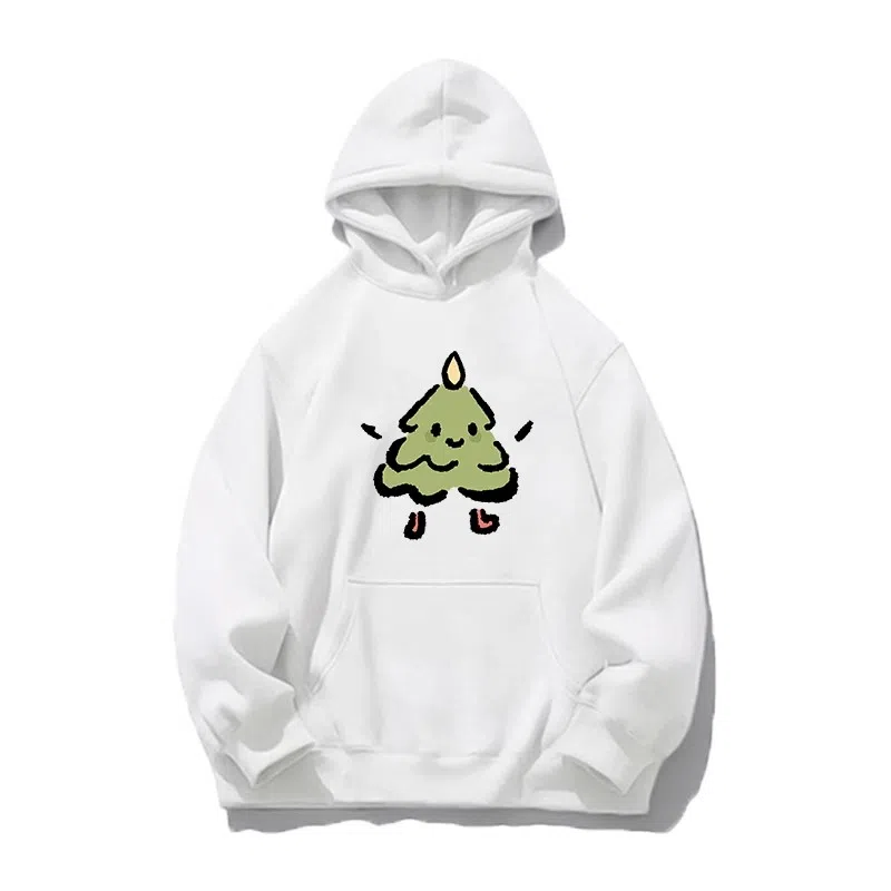 莫代尔 舒适亲肤卡通潮流韩版时尚印花休闲连帽长袖可外穿打底衣 男女同款