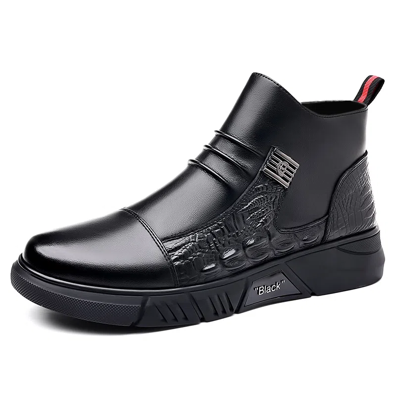 意利船长 时尚潮流加绒 短靴 男款 黑色