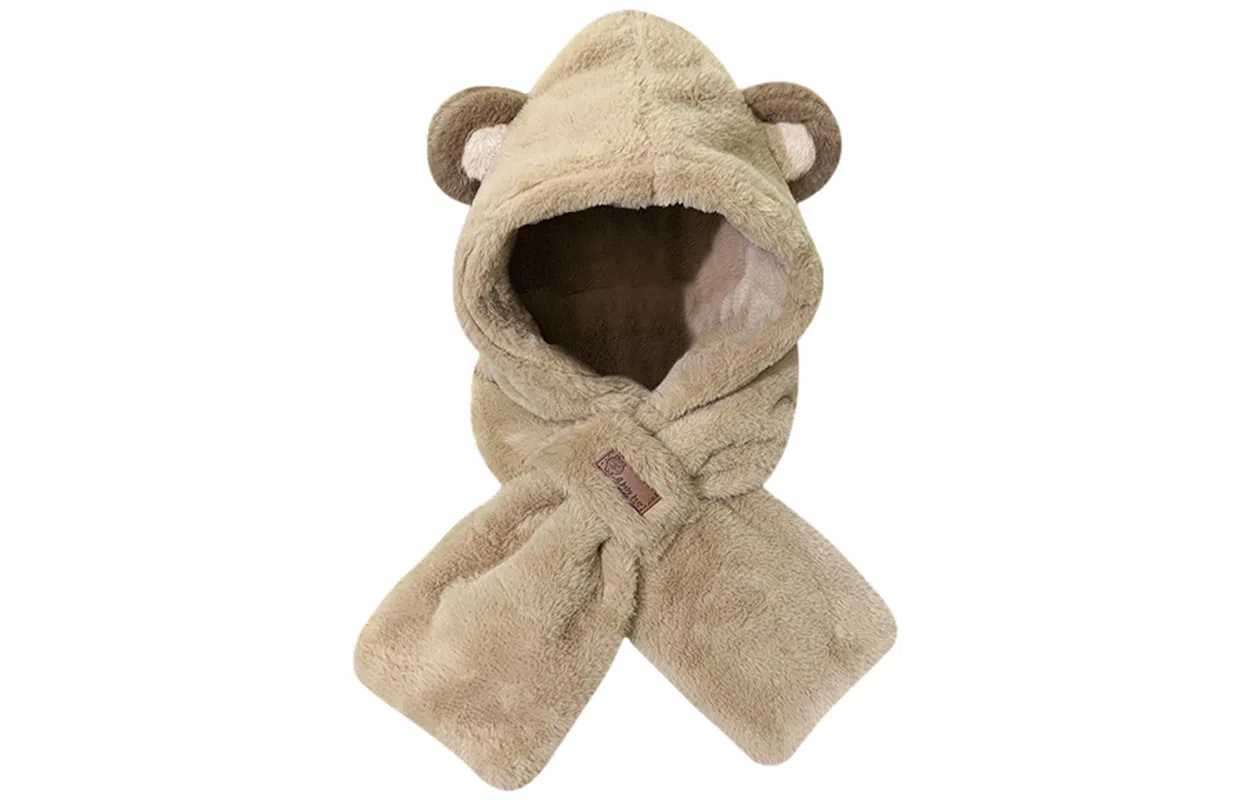 优幽兰 加绒加厚一体式 显脸小防风防寒保暖护耳小众 斗篷帽 女款