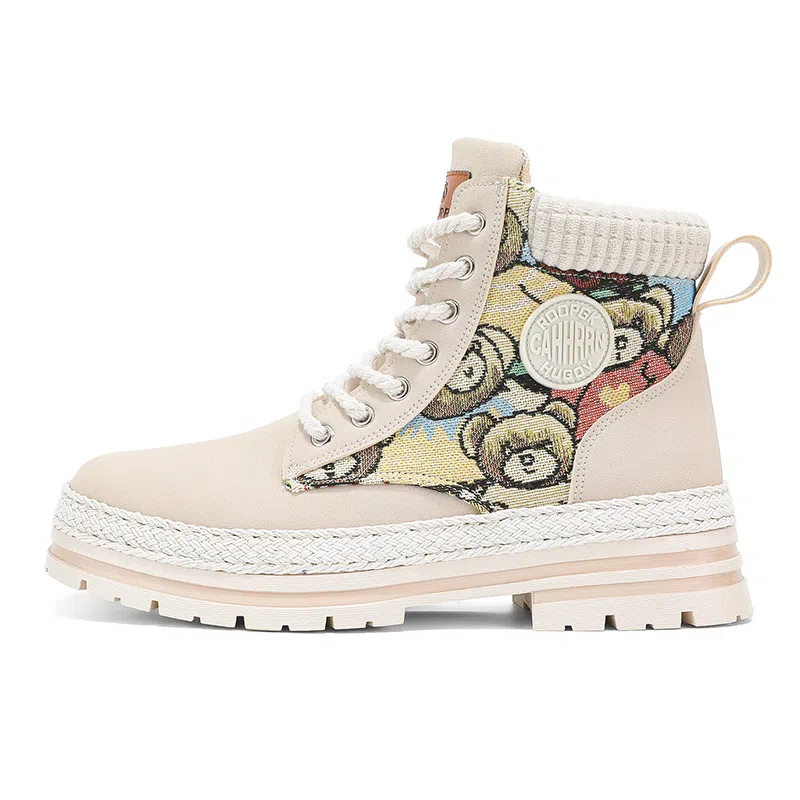 CAHHRRN PU Warm Short Martin Boots Men