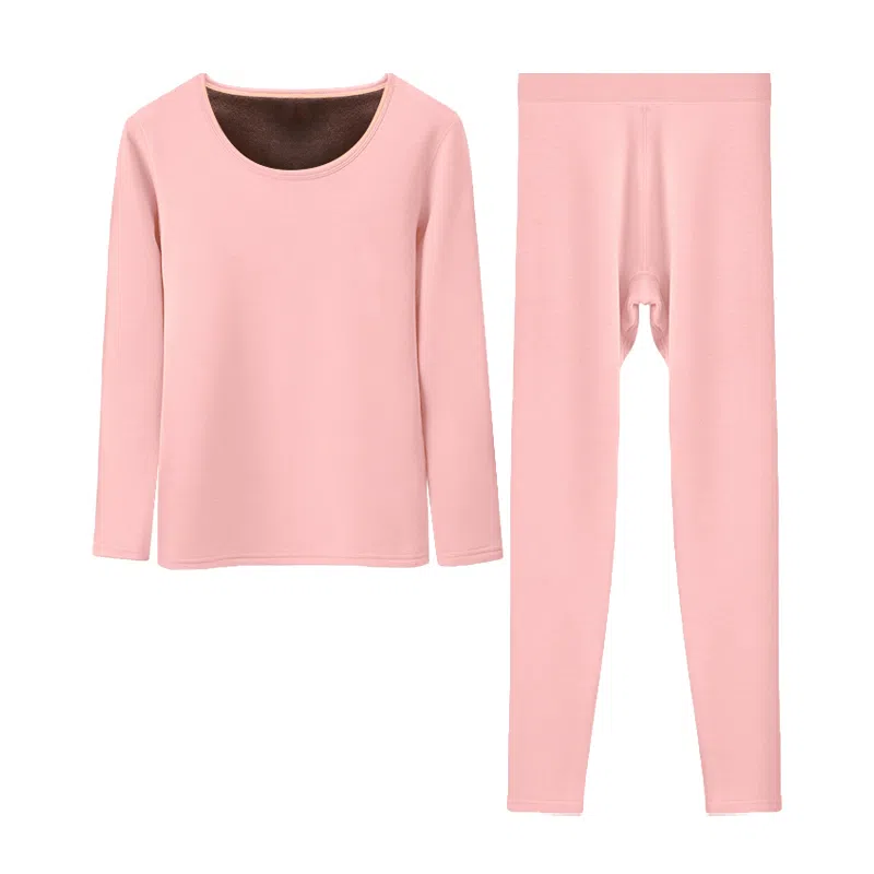 欧迪芬 加绒亲肤舒适蚕丝防寒保暖套装 女款