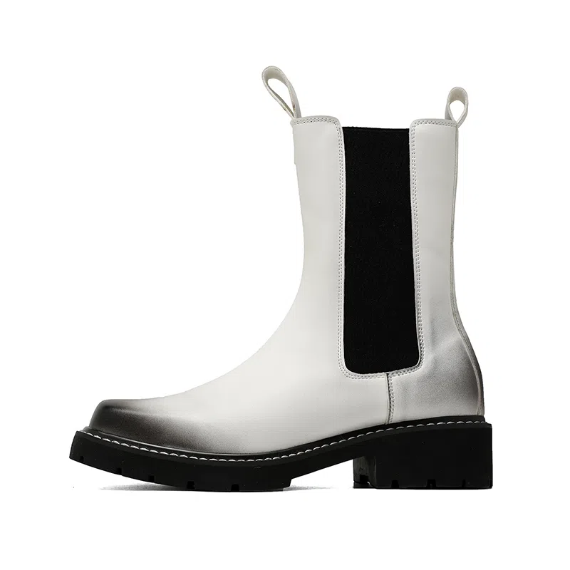 卡奇奥蒂 超纤皮 英伦时尚 高筒 切尔西靴 男款