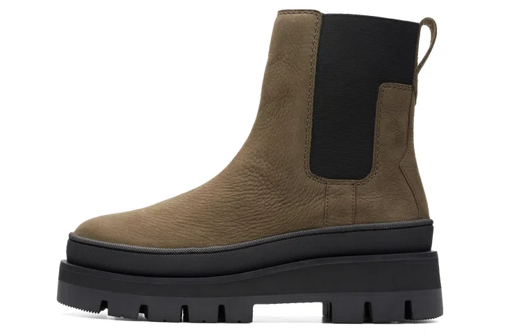 Clarks Orly Chelsea Boots Green