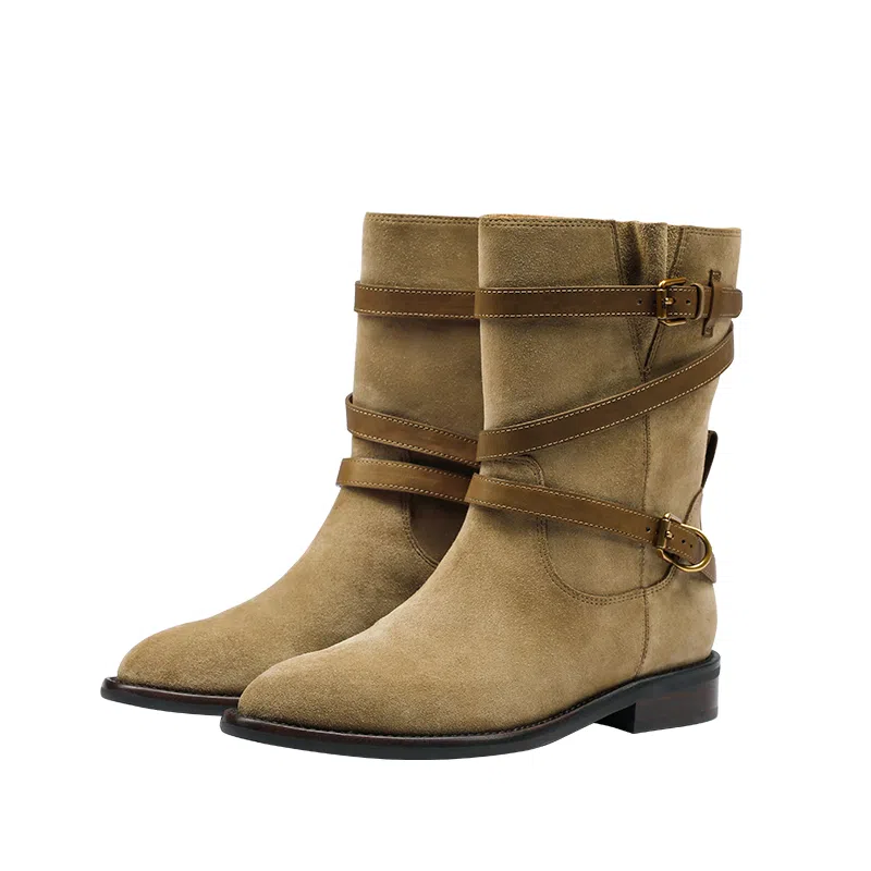 BREAD TREE Short Boots 3cm Women's Dark Chocolate