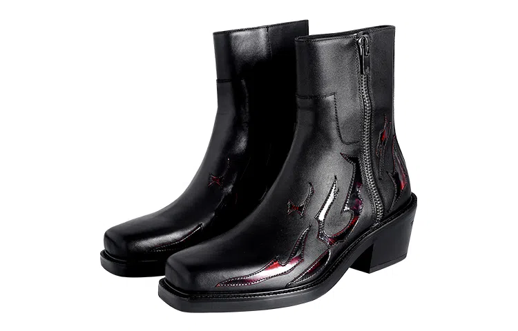 Terra Incognita Square Toe Boots Black