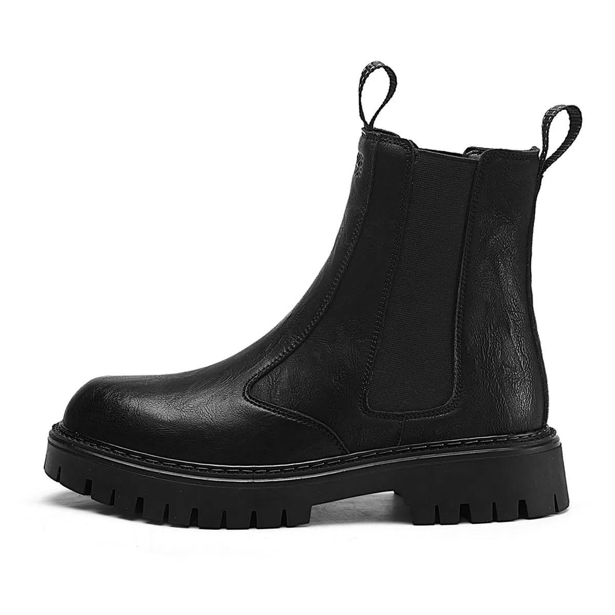 木林森 合成革 耐磨防滑 通勤百搭 舒适潮流 短筒 切尔西靴 男款