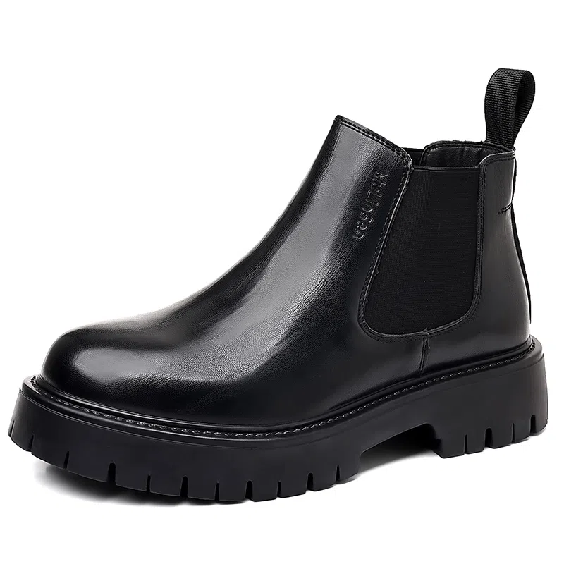 木林森 时尚简约 经典复古 短筒 切尔西靴 男款