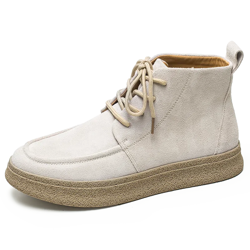 威世米邦 牛反绒 厚底百搭潮流复古英伦风一脚蹬户外雪地加绒保暖 短筒 切尔西靴 中跟 男款