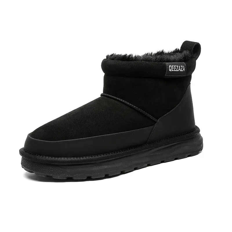 威世米邦 保暖防滑 厚底加绒一脚蹬 短筒 雪地靴 男款