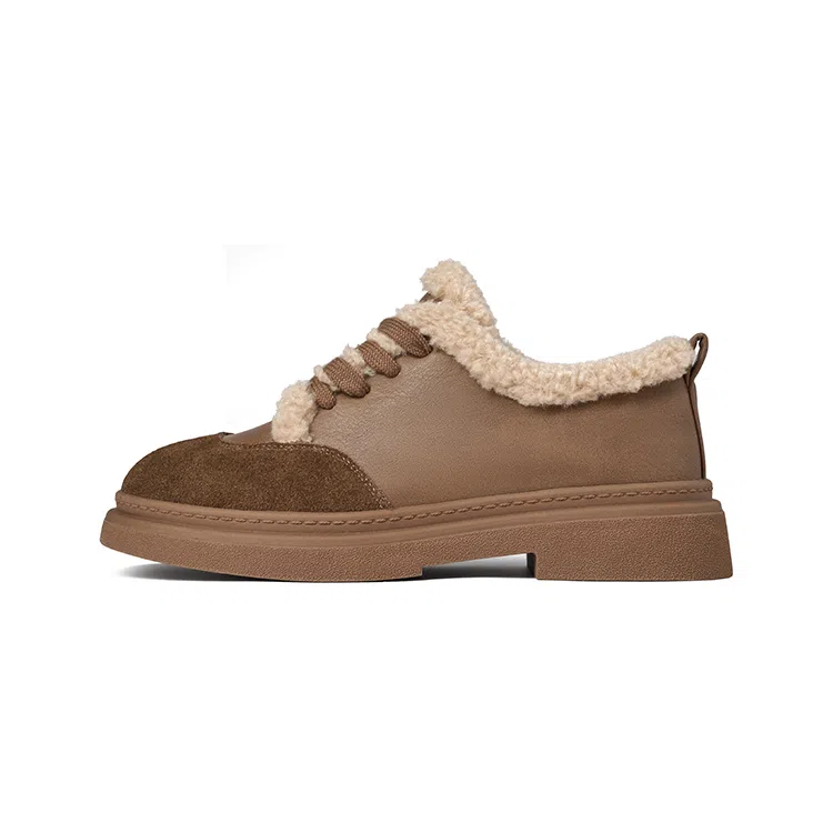 卓诗尼 二层牛皮 保暖 舒适百搭简约 及踝 雪地靴 女款