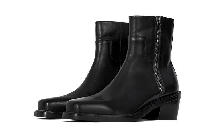Terra Incognita Square Toe Boots Black