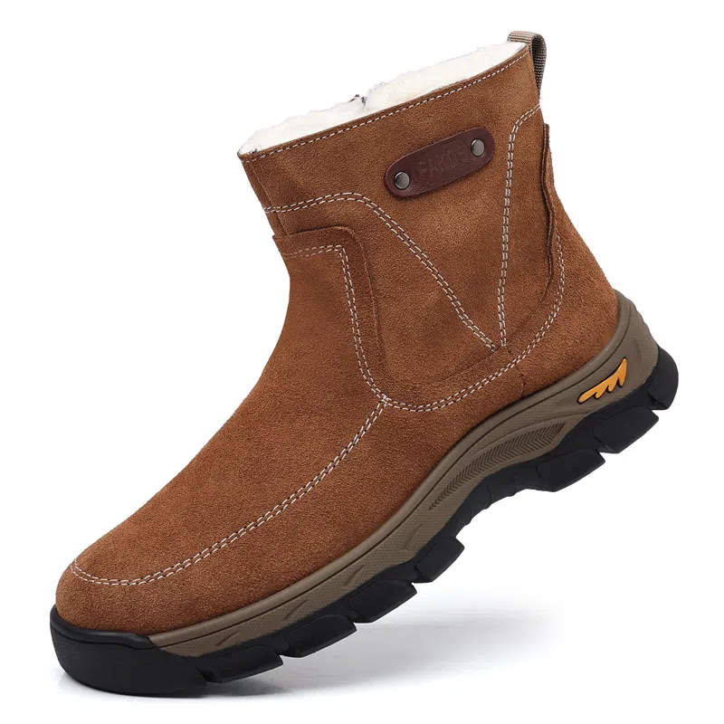 BEIDOUNIAO Suede Mid-Calf Boots