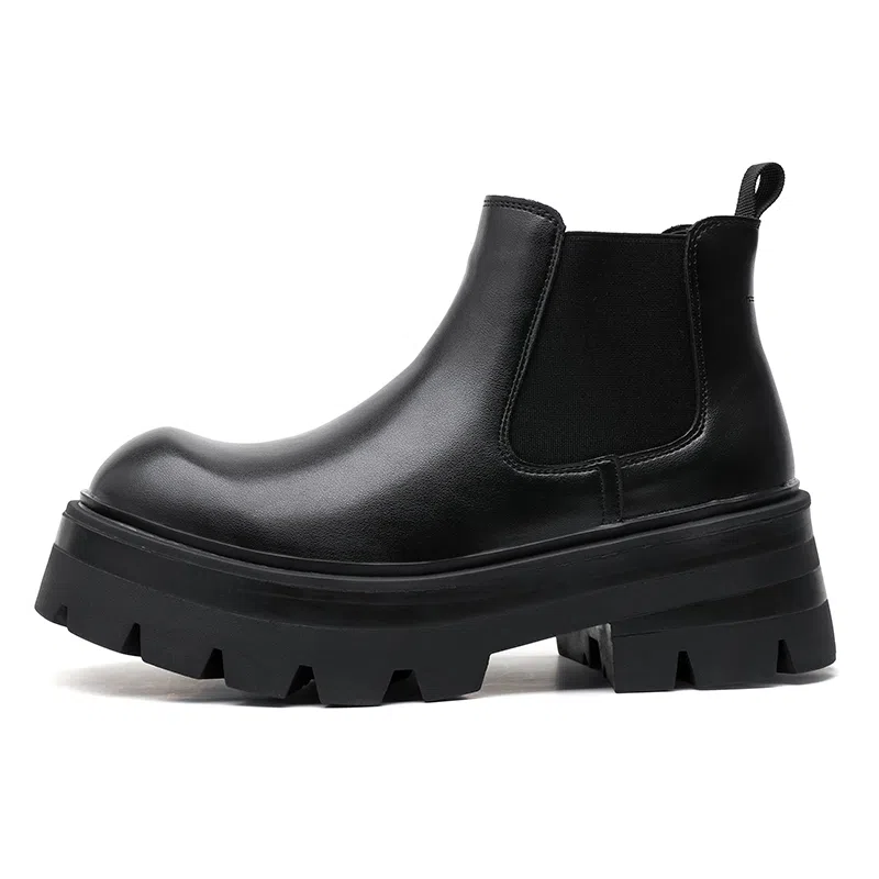 罗蒙 潮流时尚 英伦百搭 切尔西靴 男款 黑色
