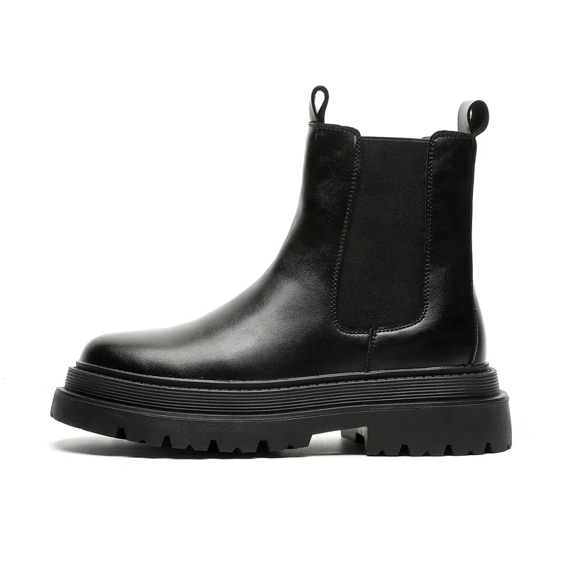罗蒙 超纤皮 百搭舒适 切尔西靴 男款 黑色