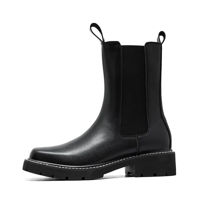 卡奇奥蒂 超纤皮 英伦时尚 高筒 切尔西靴 男款