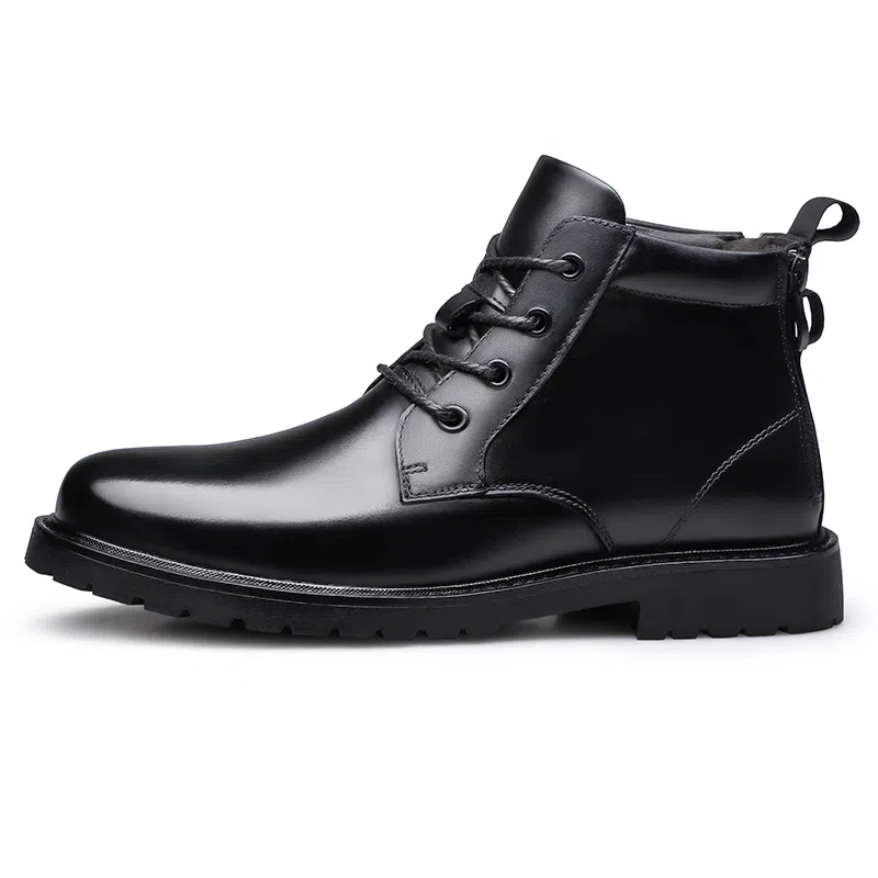 袋鼠头 牛皮革 舒适百搭 防滑厚底 中筒 马丁靴