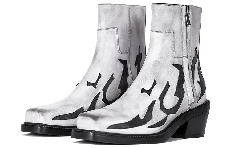 Terra Incognita Square Toe Boots Black