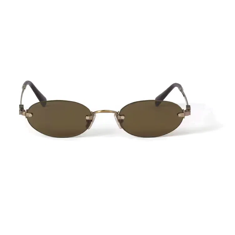 Miu Miu Oval Sunglasses Gold