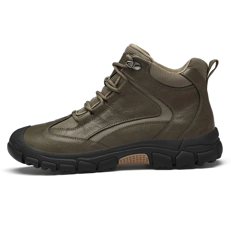 公牛氏邸 牛皮革 保暖耐磨 厚底防滑 工装休闲 中筒 户外靴
