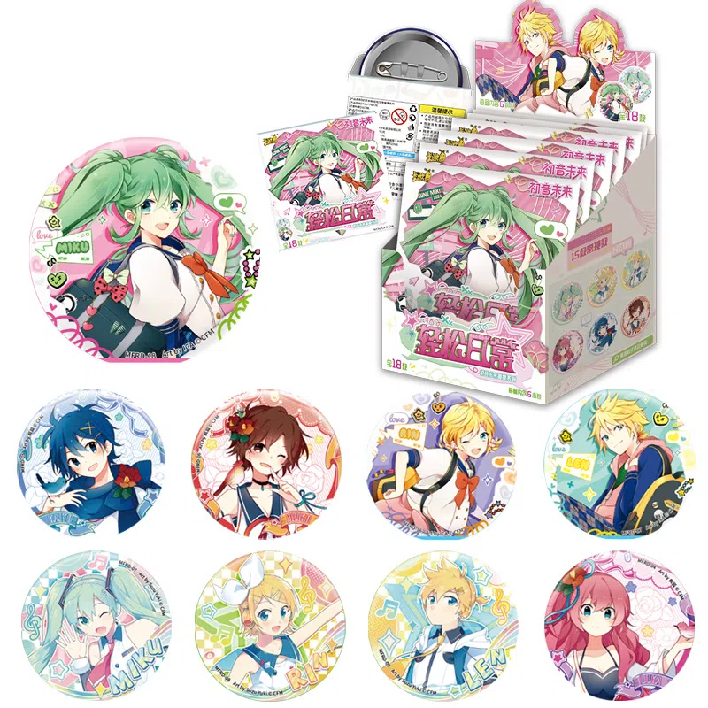 卡游 初音未来 轻松日常徽章系列吧唧 徽章