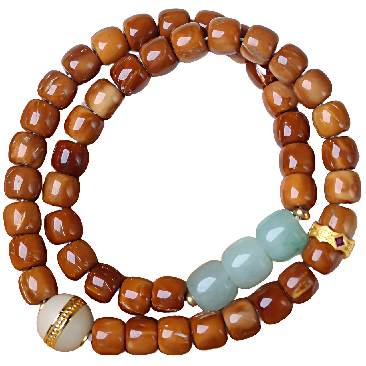 書卓 搭配 汉堡珠 轻奢精致 念珠  新中式百搭文玩饰品 平安喜乐 库克 手串 男女同款情侣款