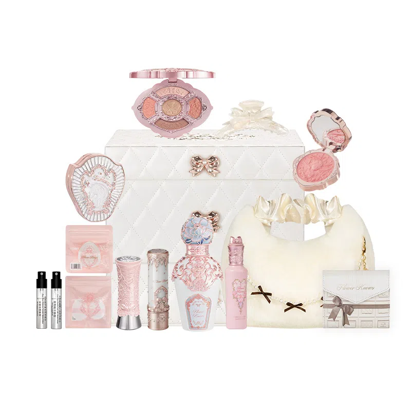 花知晓 心屿圣诞礼盒彩妆套装 易上色自然玻璃唇哑光