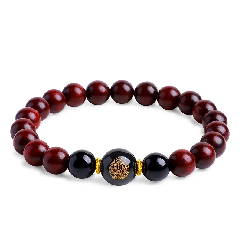 木盛缘 本命年转运十二生肖八大守护神招财纳福财源滚滚诸事顺遂有钱花 小叶紫檀 手串 男女同款情侣款