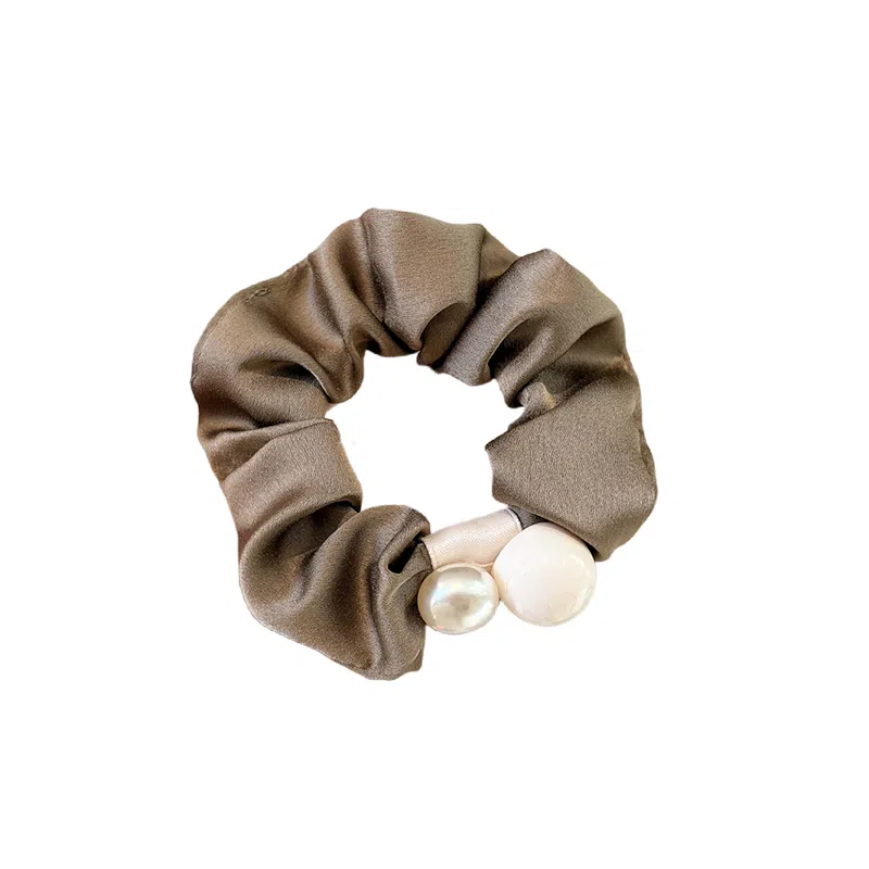 水中玉 珍珠大肠发圈高级感扎头发皮筋丸子头发绳头饰#好运 布艺 头绳 女款