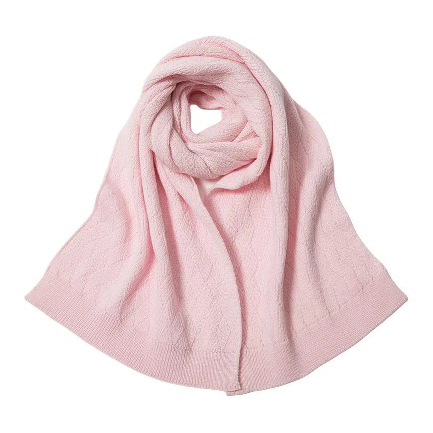 红豆 保暖加厚时尚简约 羊毛 绒线围巾 女款