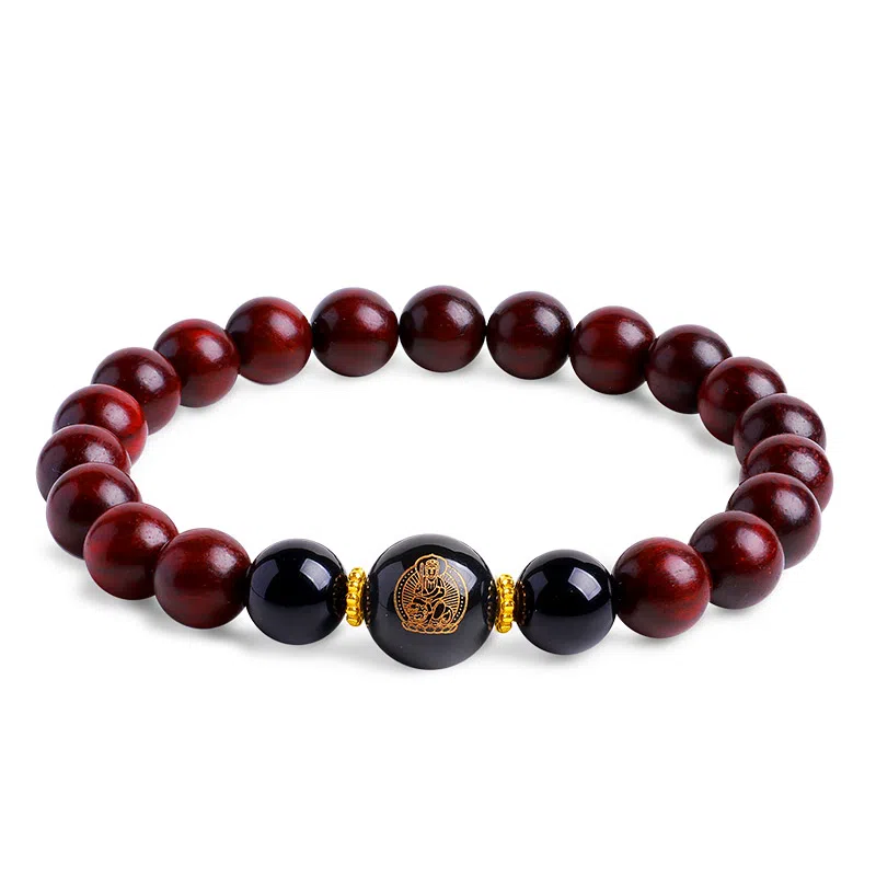 木盛缘 本命年转运十二生肖八大守护神招财纳福财源滚滚诸事顺遂有钱花 小叶紫檀 手串 男女同款情侣款