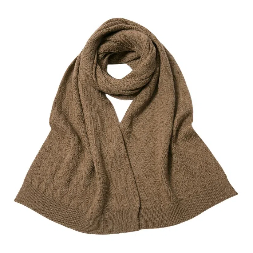 红豆 保暖加厚时尚简约 羊毛 绒线围巾 女款